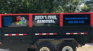 doers junk removal junk truck dumpster